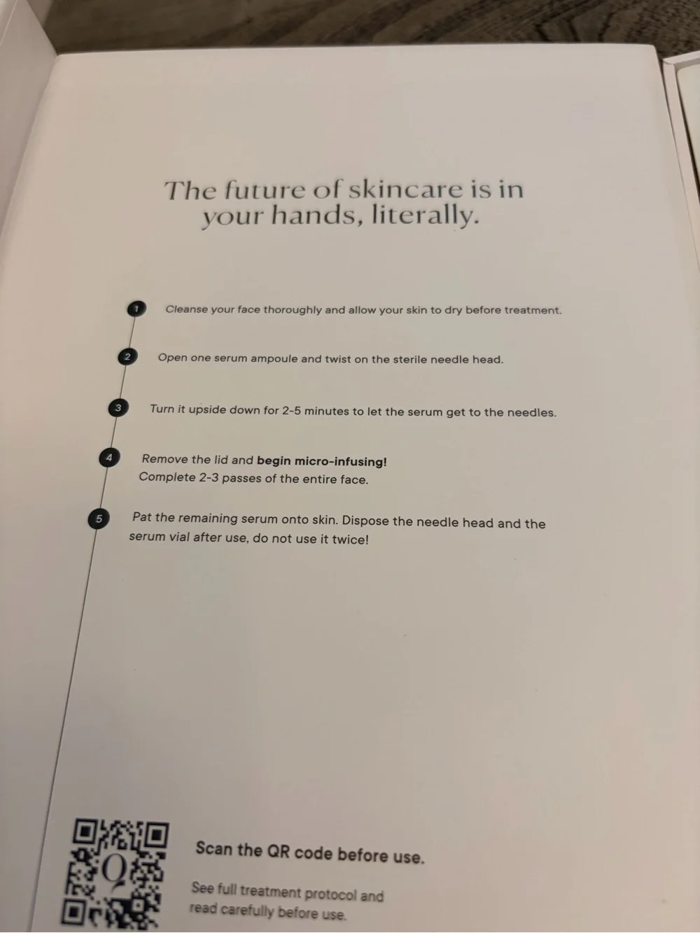 Qure Micro-Infusion Facial System 6 Month Supply Sealed and NIB